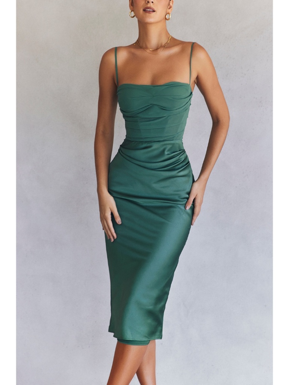 NEW House of CB Teia Dress Pine XS